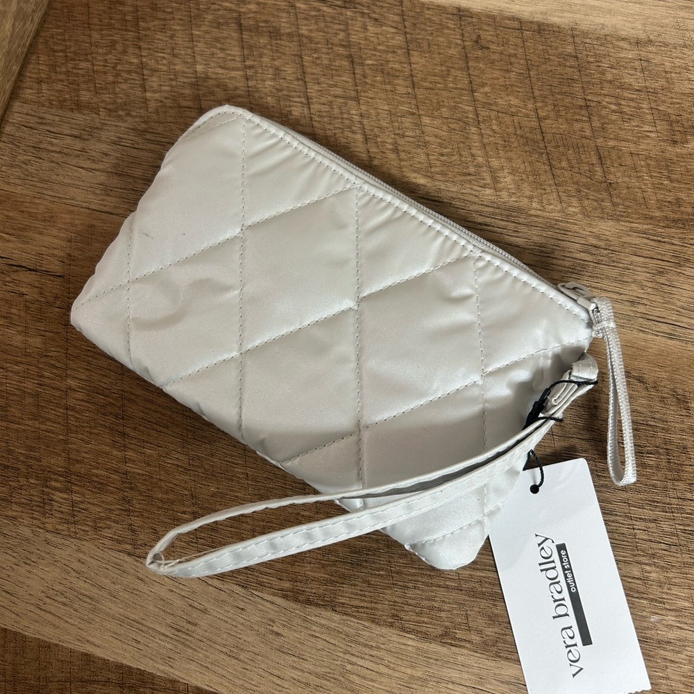 Vera Bradley Ivory Quilted Wristlet